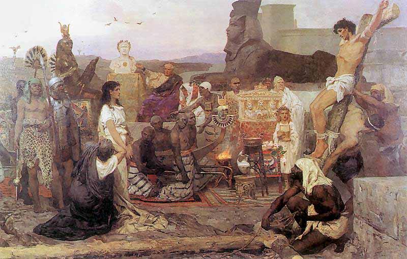 Henryk Siemiradzki Martyrdom of Saints Timothy and Maura, his wife China oil painting art